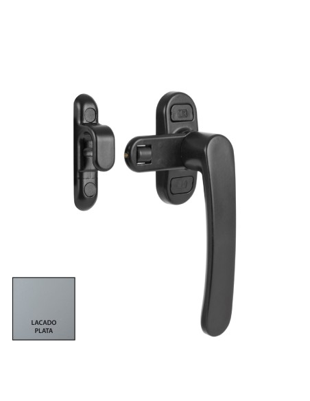CIERRE PRESTIGE PRESION DE PALA LARGA LACADO PLATA DERECHA REF 9561