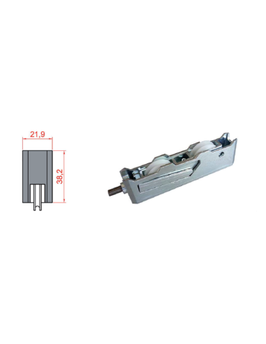 RUEDA PARA CORREDERA ELEVABLE GRANDE REF 600...