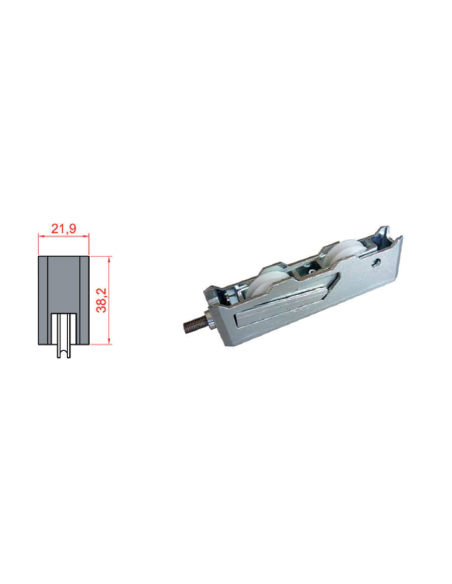 RUEDA PARA CORREDERA ELEVABLE GRANDE REF 600 HCS - SIMPLE