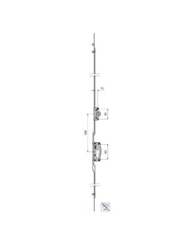 MULTIPUNTO AGUJA 15MM CON LLAVE 90  L.1800 REF...