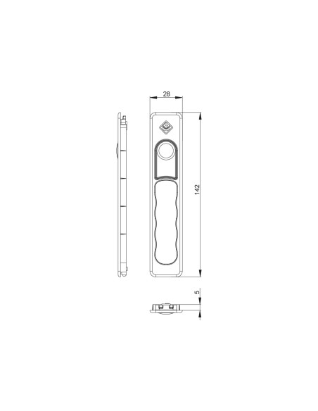 TIRADOR EMBUTIDO FAST LOCK ATORNILLADO NEGRO REF 6397.11