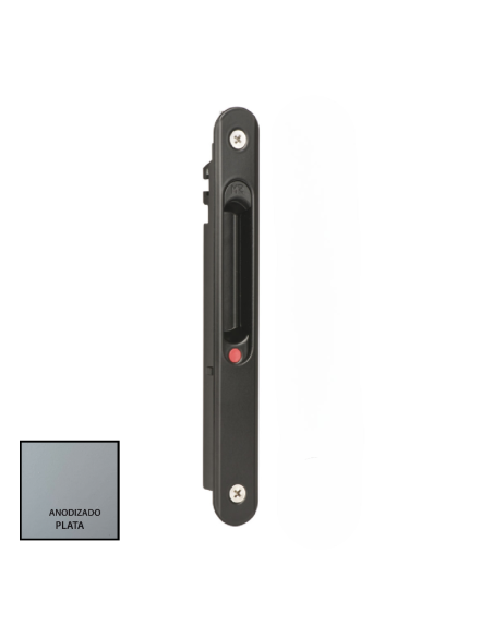 CIERRE CORREDERA SIMPLE CON TORNILLOS SIN CONDENA ANODIZADO PLATA REF 4308