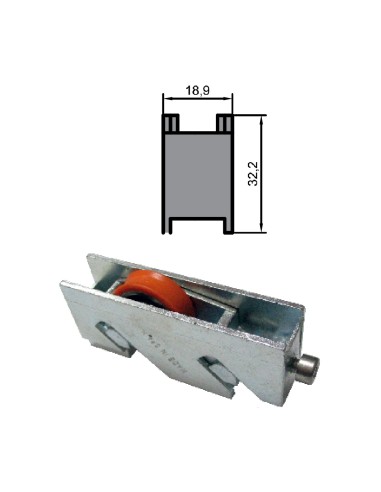 RUEDA S/P-92 ZAMAK REGULABLE RODAMIENTO DE BOLAS 