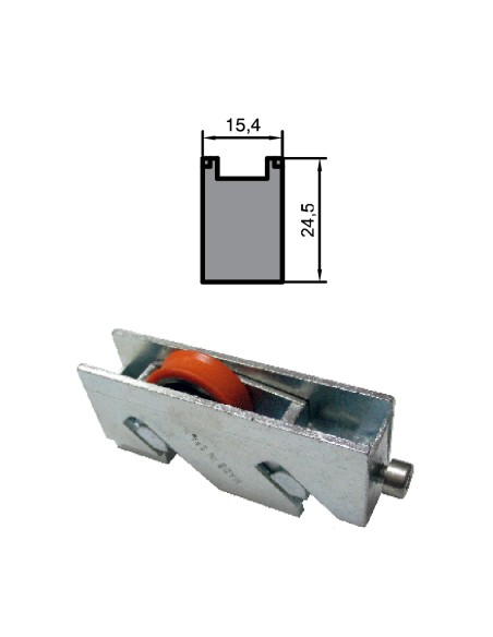 RUEDA S/640 ZAMAK REGULABLE RODAMIENTO DE BOLAS