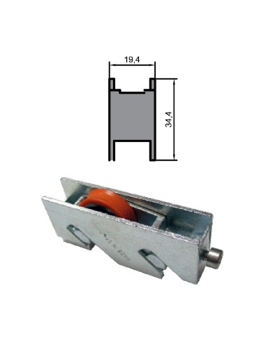 RUEDA S/LG ZAMAK REGULABLE RODAMIENTO DE BOLAS 