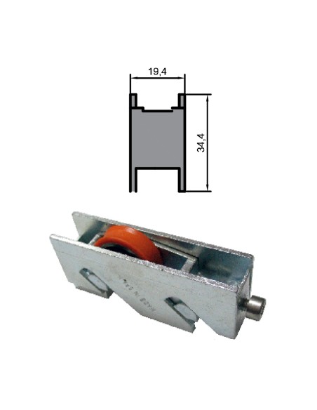 RUEDA S/LG ZAMAK REGULABLE RODAMIENTO DE BOLAS 