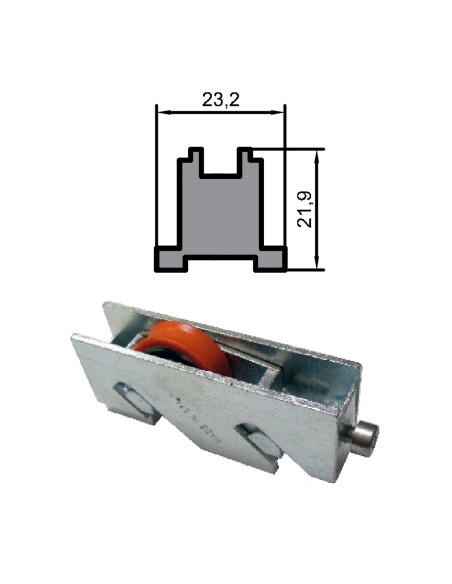 RUEDA S/P-70 ZAMAK REGULABLE RODAMIENTO DE BOLAS  