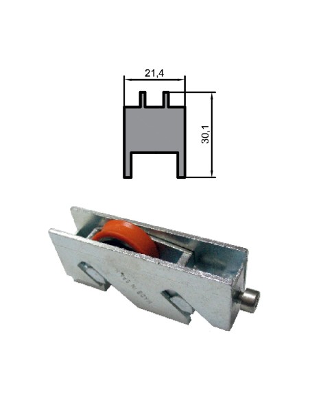 RUEDA S/V-82 ZAMAK REGULABLE RODAMIENTO DE BOLAS
