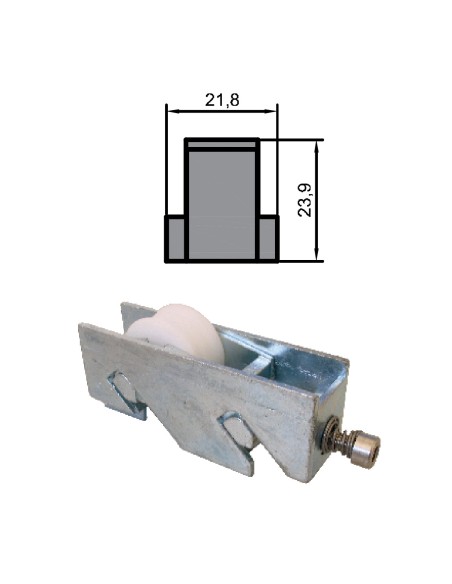 RUEDA S/G-90 ZAMAK REGULABLE RODAMIENTO DE AGUJAS