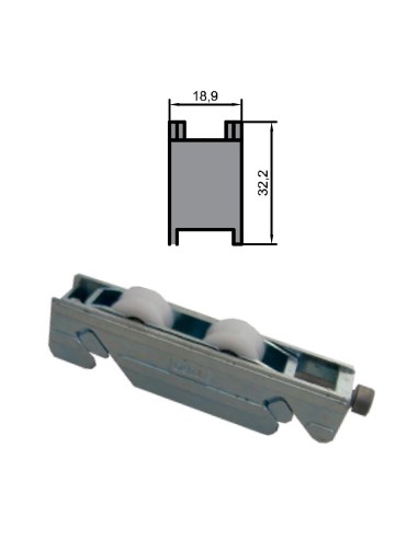RUEDA S/P-92 ZAMAK REGULABLE RODAMIENTO DE...
