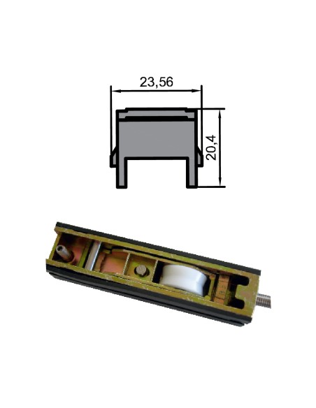 RUEDA B-3-9 ZAMAK REGULABLE RODAMIENTO DE AGUJAS  SIMPLE 