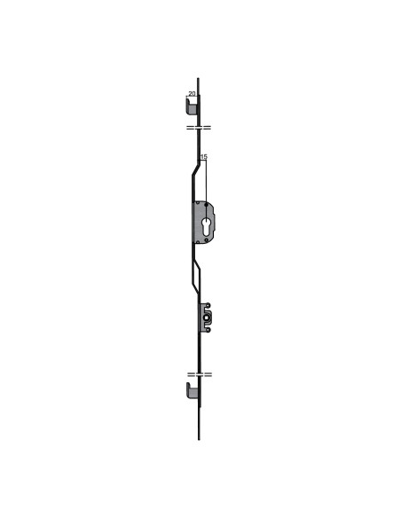 MULTIPUNTO AGUJA 15MM CON LLAVE GANCHO 20MM L1600 (ALUMED 2174) (SOPENA 0826141)