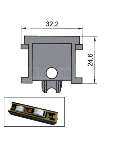 RUEDA B-3-36 ESPECIAL ZAMAK REGULABLE...