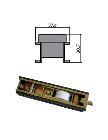 (ANULADO - VER NOTAS) RUEDA B-3-42 ZAMAK REGULABLE RODAMIENTO DE AGUJAS  SIMPLE 