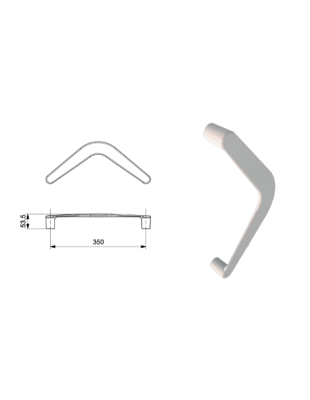 TIRADOR BOOMERANG SIMPLE PLATA REF PROTEUS D PL