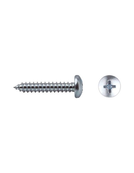 TORNILLO DIN 7981 ROSCA CHAPA CABEZA ALOMADA IMPRONTA PH  4,8X80 MM CINCADO (100 UDS/C)