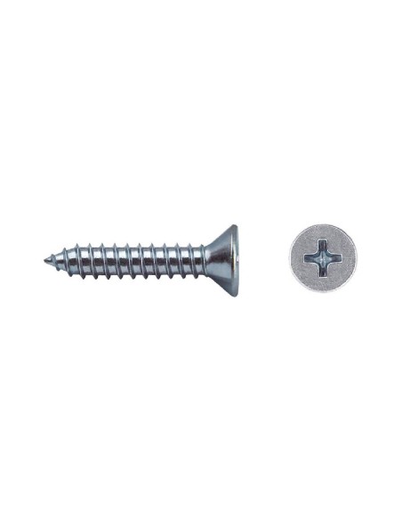 TORNILLO DIN 7982 ROSCA CHAPA CABEZA AVELLANADA IMPRONTA PH  5,5X60 MM CINCADO (100 UDS/C)