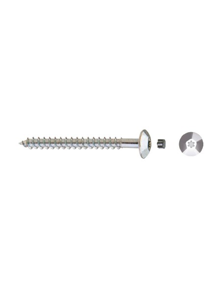 TORNILLO TIC ROSCA TIRAFONDO CABEZA ANCHA IMPRONTA TX  7X50 MM CINCADO (100 UDS/C)
