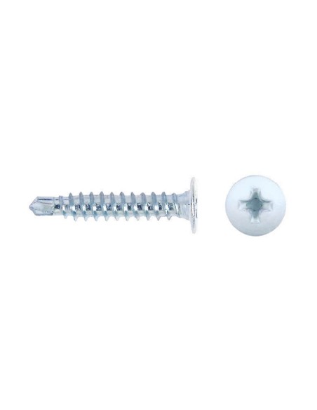 TORNILLO CET PUNTA BROCA REDUCIDA CABEZA EXTRAPLANA IMPRONTA PH  4,2X14 LACADO BLANCO (500 UDS/C)