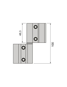 BISAGRA 3  HOJA 40X20 PLETINA ZAMAK EJE INOX BLANCO... 2