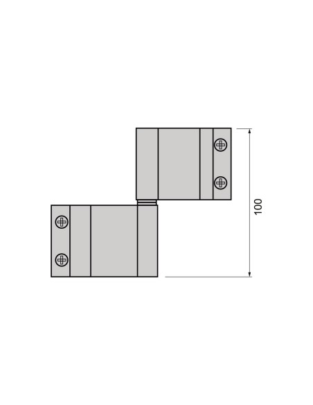 BISAGRA 4  HOJA 40X20 EJE INOX BLANCO DERECHA REF DPT 200