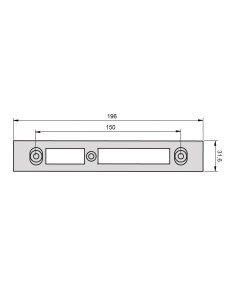 CERRADERO 40X20 ALUMINIO REGULABLE CENTRAL NEGRO REF 3006N