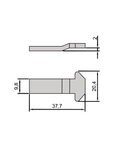 GANCHO PARA CIERRE 4308 (D-2MM/L-37,7MM INOX) REF 2029