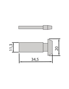 GANCHO PARA CIERRE FENIX MINI Y MICRO (CENTRADA/L-34,5MM...