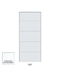 PANEL 4 LINEAS HORIZONTALES 800X2000X24 9016 TXT REF ND7