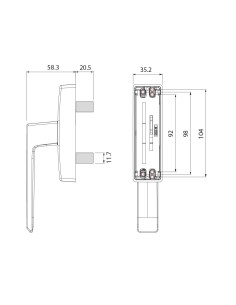 CREMONA DELTA PRACTICABLE 2 PALAS LACADO INOX REF 700493 2