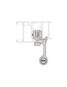 BISAGRA CARINA 4  HOJA CE 9010 MATE DERECHA REF 018D92 2