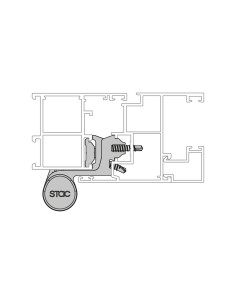 BISAGRA ACRUX  CANAL 16  BLANCO DERECHA REF 017D01  2
