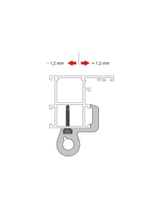 BISAGRA ACRUX  CANAL 16  3 PALAS LACADO PLATA REF P017D91 2