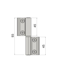 BISAGRA CARINA CE PLETINA Y EJE INOX 8014 TXT DERECHA... 2