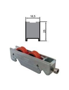 RUEDA S/AL-24 ZAMAK REGULABLE RODAMIENTO DE BOLAS  DOBLE 