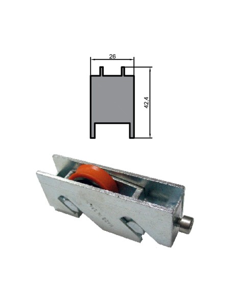 RUEDA S/GV-909 ZAMAK REGULABLE RODAMIENTO DE BOLAS