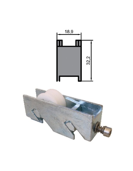 RUEDA S/P-92 ZAMAK REGULABLE RODAMIENTO DE AGUJAS 