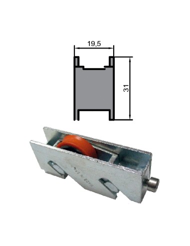 RUEDA S/V-68 ZAMAK REGULABLE RODAMIENTO DE BOLAS