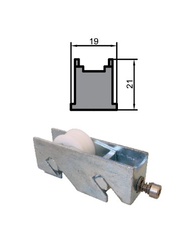 RUEDA S/AL-15 ZAMAK REGULABLE RODAMIENTO DE AGUJAS