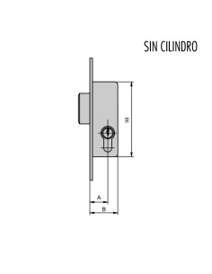 CERRADURA SOLO PALANCA DESLIZANTE SIN CILINDRO REF 9791 