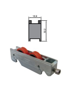 RUEDA S/P-92 ZAMAK REGULABLE RODAMIENTO DE BOLAS  DOBLE 