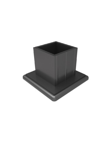 PIE DE BARANDILLA DE ALUMINIO NEGRO 60X60 REF...