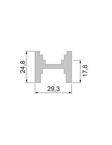 CALZO PARA CIERRE MULTIPUNTO REF TECKNICA PR (3602918) (ALUMED 2165)