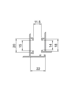 BISAGRA C.H.I.C DOOR  ANOD. PLATA C.E. REF 00725020 2