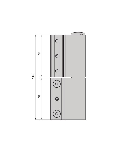 BISAGRA TAURUS CE LACADO INOX REF A011X93