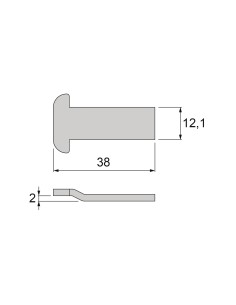 GANCHO PARA CIERRE FENIX Y DRACO (D-2MM/L-38MM INOX)  REF...