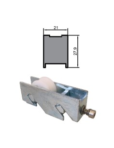 RUEDA S/AL-14 ZAMAK REGULABLE RODAMIENTO DE AGUJAS