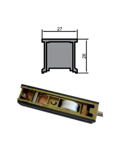 RUEDA B-2-2 ZAMAK REGULABLE RODAMIENTO DE AGUJAS  SIMPLE 