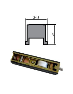 RUEDA B-5 ZAMAK REGULABLE RODAMIENTO DE AGUJAS  SIMPLE 