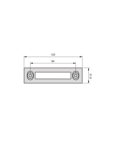 CERRADERO 40X20 ALUMINIO REGULABLE SUP/INF BLANCO REF 3005B